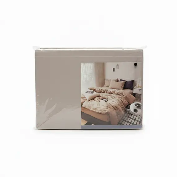 Set Çarçafësh Washed Taupe 200x220 – New Collection, Mbulesë Duveti & Fletë Shtrati