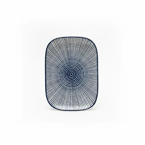 Pjate e embelsire / 15cm / Bardhe - Blu / Porcelan / Katror