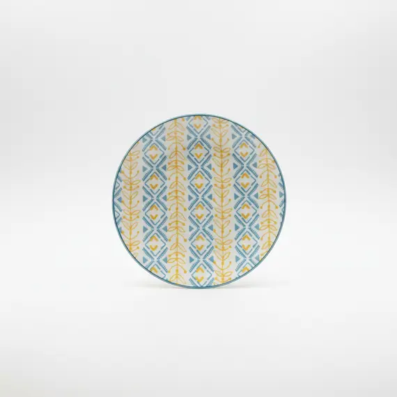 Pjate / 19cm / Verdhe - Blu / Porcelan