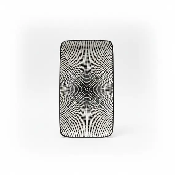 Pjate Servirje / 20.5x11.5cm / Bardhe - Zeze / Porcelan / Katror