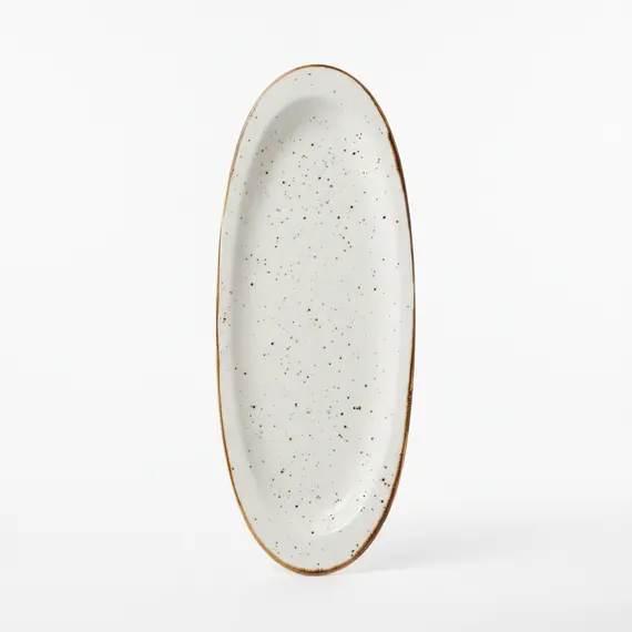 Pjate / 31.5cm / Bardhe - Gold / Porcelan
