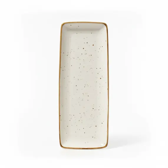 Pjate / 31cm / Bardhe - Gold / Porcelan / Katrore