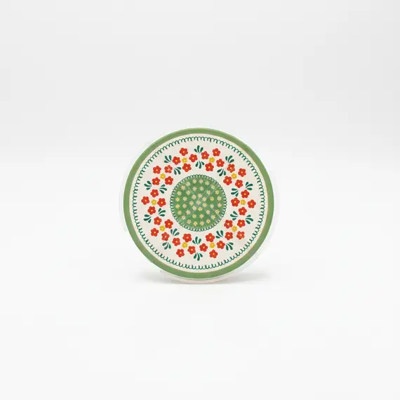 Coaster set / 10cm / Rreth / Porcelan / Reth me pika me ngjyra