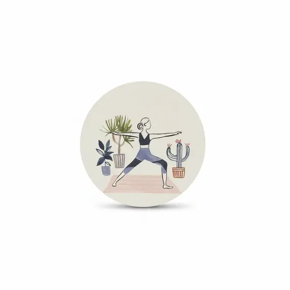 Coaster set / 10cm / Rreth / Porcelan / Ilustrime joge