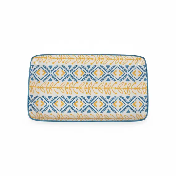 Pjate e thelle / 20.8cm / Verdhe - Blu / Porcelan