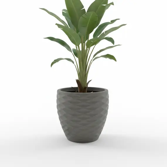 Vazo Dekorative / 34*34*32.5cm / Cement Grey S/M