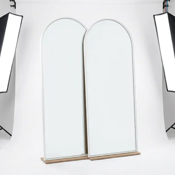 Pasqyre Rrethore e Bardhe / 77*43cm