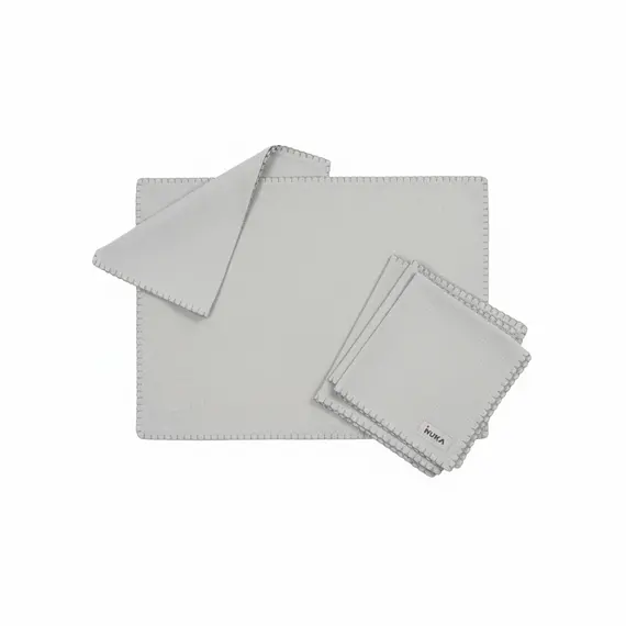 Set 4 Peceta 40*60 dhe 4 Mbulese Tavoline Gri e Celet