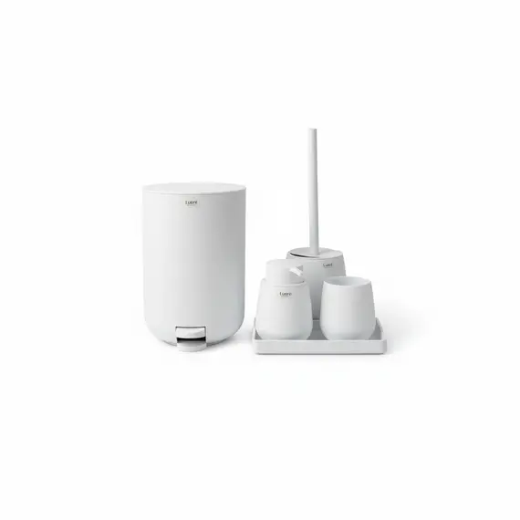 Aksesore Tualeti / Set 5 cope / Kosh I vogel / Bardhe