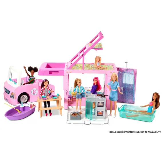Barbie 3-In-1 Dreamcamper Vehicle And Accessories, 3 imazh