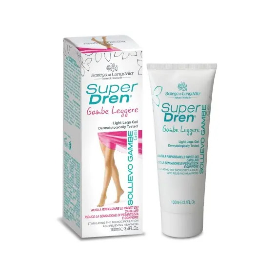 Xhel i lehtë për këmbët Bottega di LungaVita SuperDren Gambe Leggere
