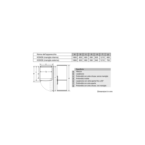 Frigorifer  BOSCH Normal KGN36NLEA 305 L, 8 imazh