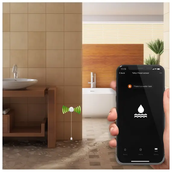 Sensori Tellur SMART WiFi detektor uji i përmbytjeve, 3 imazh