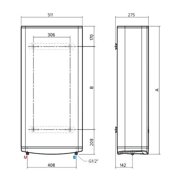 Bolier Ariston VELIS PRO 100L Electric, 4 imazh