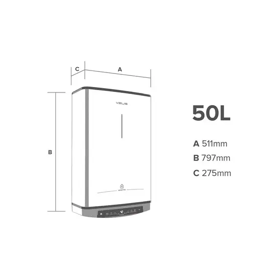 Bolier Ariston VELIS PRO Wifi 50L Electric, 3 imazh