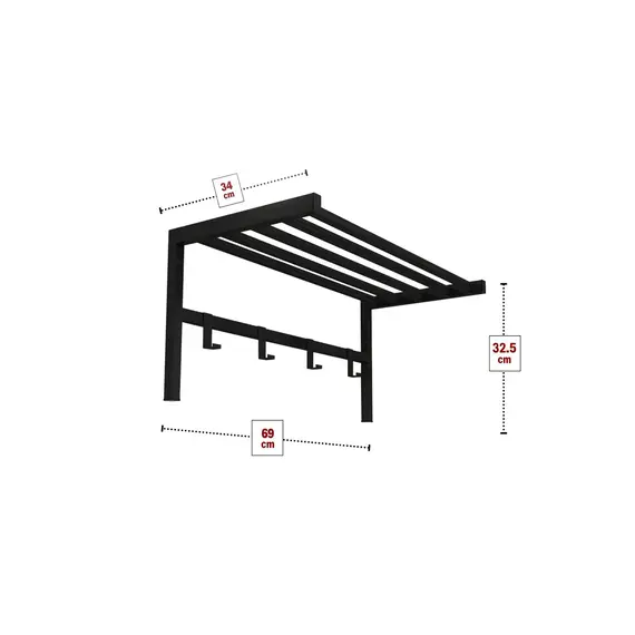 MOBILJE METAL COAT HANGER - BLACK, 7 imazh