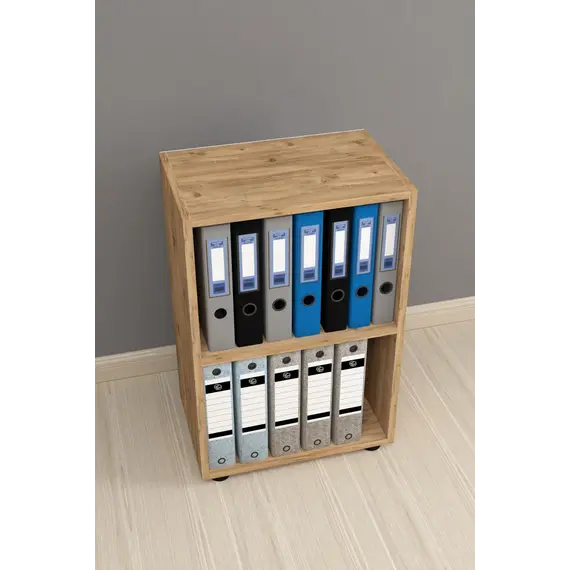 MOBILJE FOLDER WITH 2 SHELVES - PINE, 4 imazh