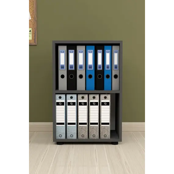 MOBILJE FOLDER WITH 2 SHELVES - ANTHRACITE, 2 imazh