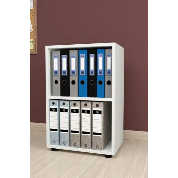 MOBILJE FOLDER WITH 2 SHELVES - WHITE, 6 imazh