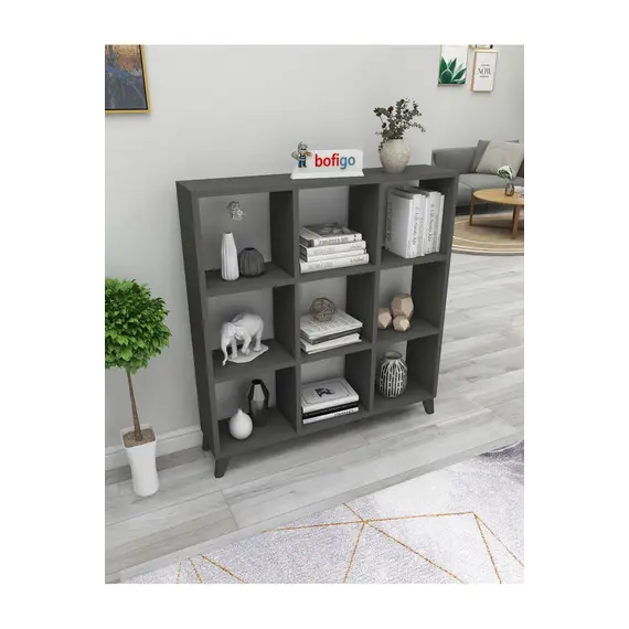 MOBILJE CUBE/SQUARE BOOKSHELF - ANTHRACITE, 4 imazh