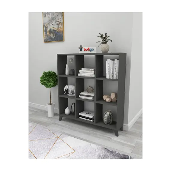 MOBILJE CUBE/SQUARE BOOKSHELF - ANTHRACITE, 5 imazh