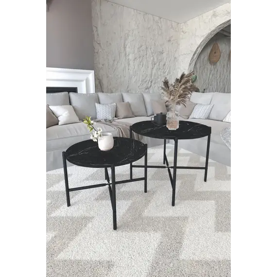 MOBILJE 2 SETS ROUND COFFEE TABLE - BENDIR