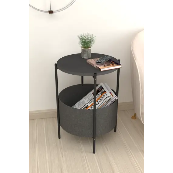 MOBILJE COFFEE TABLE WITH BAG - ANTHRACITE, 2 imazh