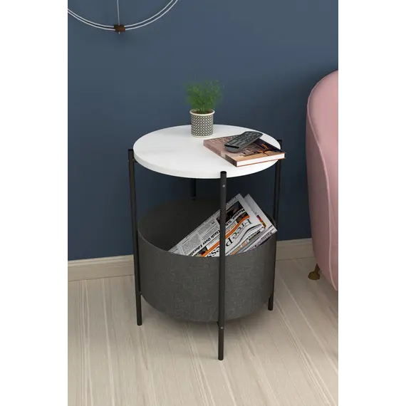 MOBILJE COFFEE TABLE WITH BAG WHITE, 2 imazh