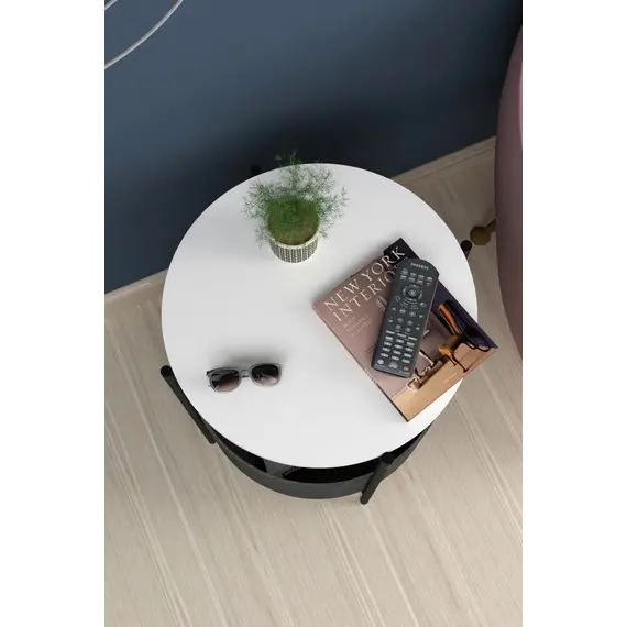 MOBILJE COFFEE TABLE WITH BAG WHITE, 3 imazh