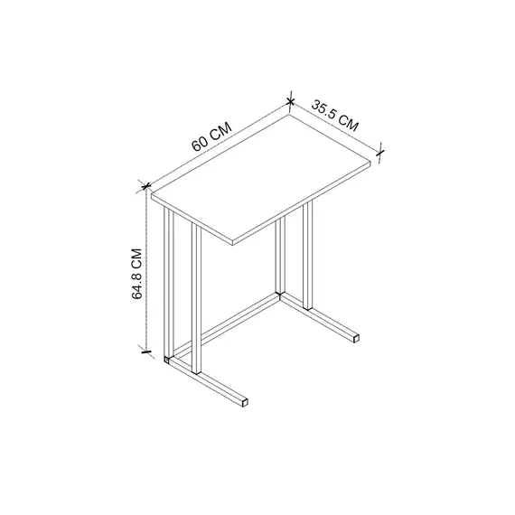 MOBILJE METAL LAPTOP TABLE - BE-NOIR, 5 imazh