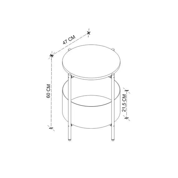 MOBILJE COFFEE TABLE WITH BAG WHITE, 4 imazh