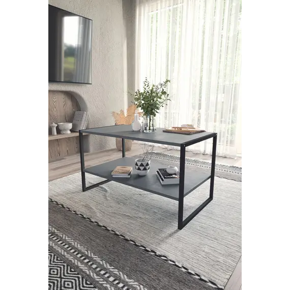 MOBILJE 50X90 CM METAL COFFEE TABLE - ANTHRACITE, 5 imazh