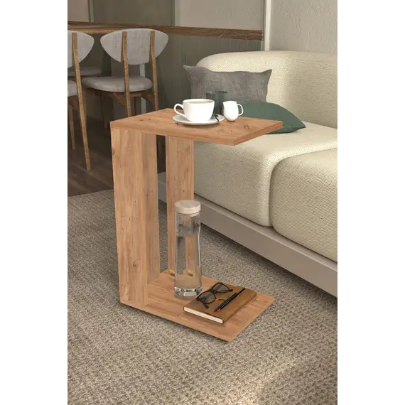 MOBILJE WHEELED COFFEE TABLE - PINE, 2 imazh
