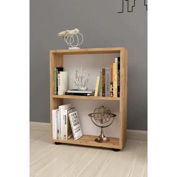 MOBILJE 2 SHELVES CHIPBOARD BOOKSHELF - PINE