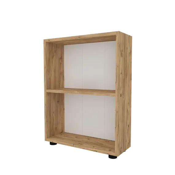MOBILJE 2 SHELVES CHIPBOARD BOOKSHELF - PINE, 4 imazh