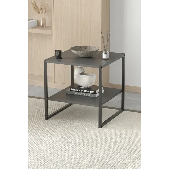 MOBILJE 50X50 CM METAL COFFEE TABLE - ANTHRACITE, 3 imazh