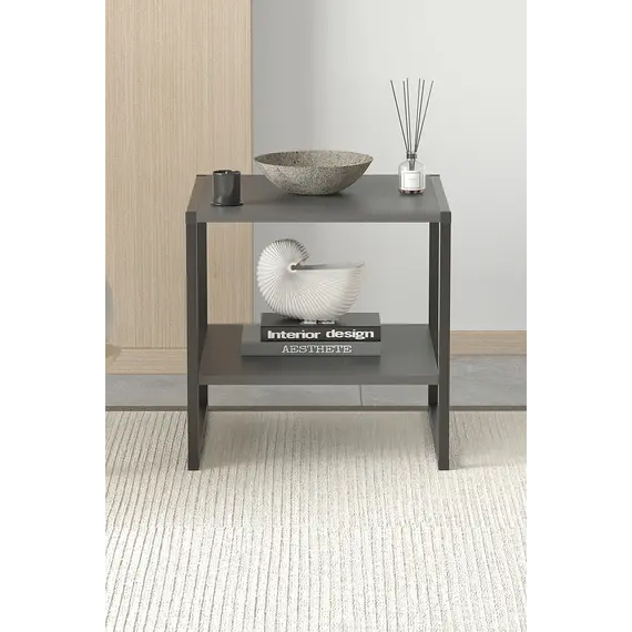 MOBILJE 50X50 CM METAL COFFEE TABLE - ANTHRACITE, 4 imazh