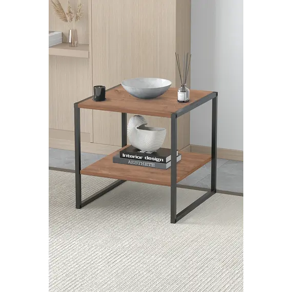 MOBILJE 50X50 CM METAL COFFEE TABLE - PINE, 3 imazh