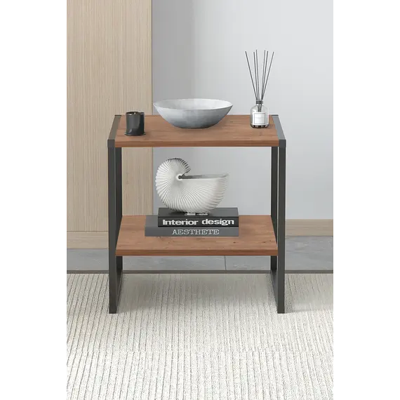 MOBILJE 50X50 CM METAL COFFEE TABLE - PINE, 4 imazh