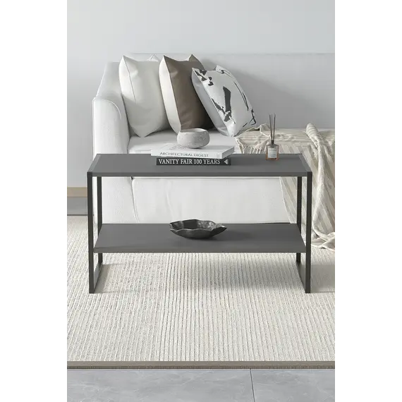 MOBILJE 50X90 CM METAL COFFEE TABLE - ANTHRACITE, 3 imazh
