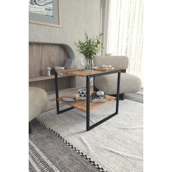 MOBILJE 50X50 CM METAL COFFEE TABLE - PINE