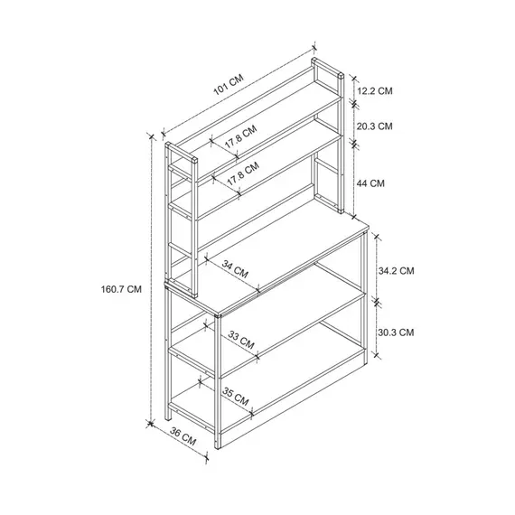 MOBILJE KITCHEN STAND - WHITE, 2 imazh