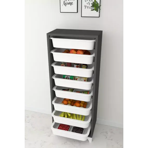MOBILJE DORA CABINET WITH 8 BASKETS - ANTHRACITE