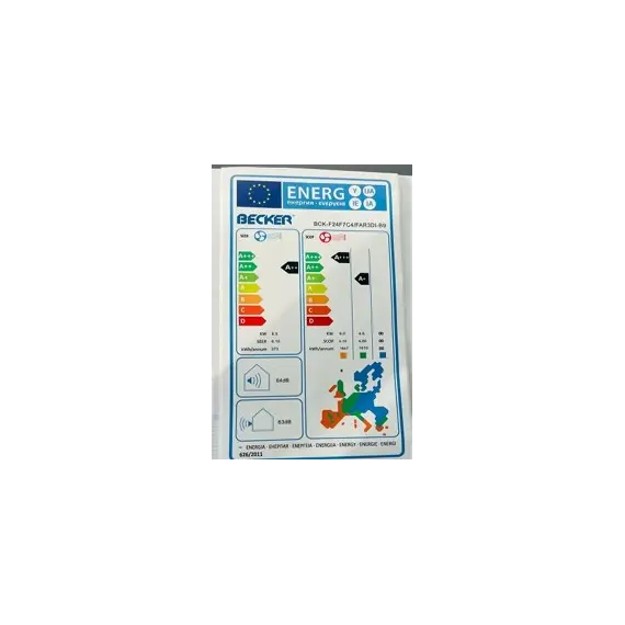 Kondicioner Becker BCK-F24F7C4/FAR3DI-B9 24000BTU Inverter A+++/A++, 3 imazh