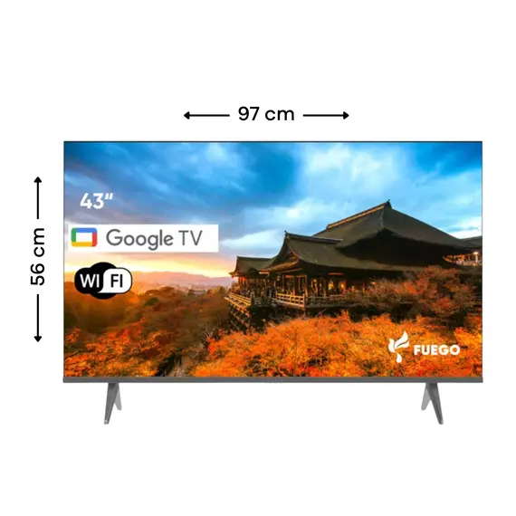 TV 43" FUEGO 43EL720GTV Led Full HD Google TV Smart Frameless, 2 imazh