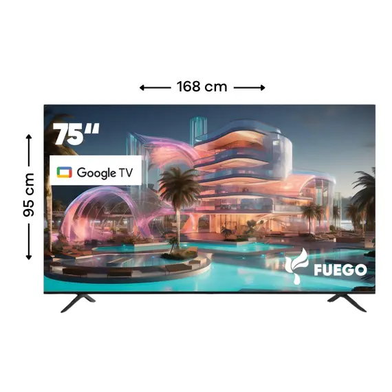 TV 75" FUEGO 75ELU720GTV LED 4K Ultra HD Smart Google TV, 2 imazh
