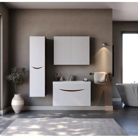 Mobilje Hidrosanitare Modeli SMILE MATTE WHITE 80x45cm