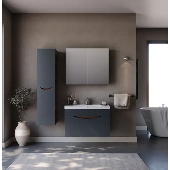 Mobilje Hidrosanitare Modeli SMILE MATTE ANTHARTICE 100x45cm