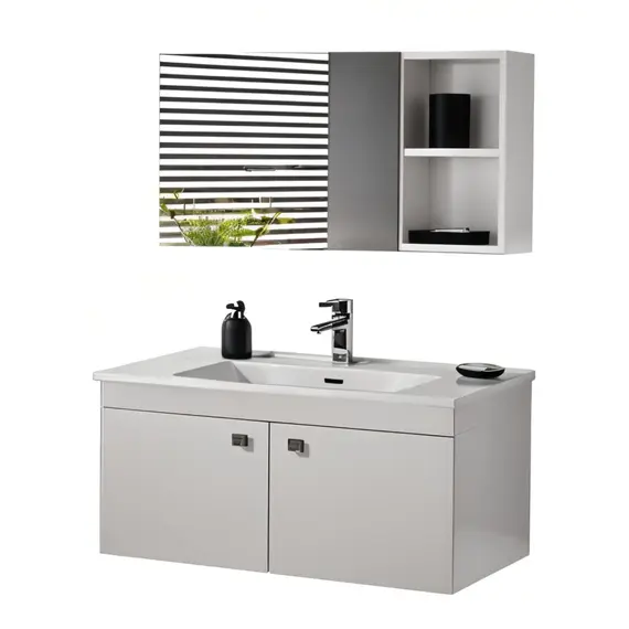 Mobilje Hidrosanitare Modeli LUNA WHITE GLOSS 100x45cm