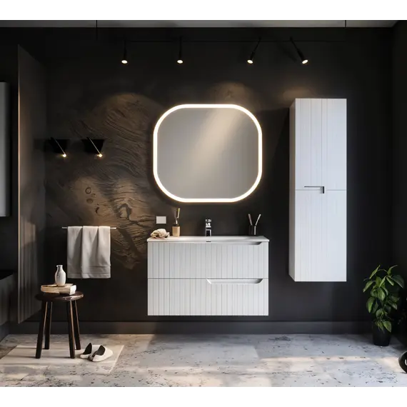 Mobilje Hidrosanitare Modeli ENZA MATTE WHITE 80x45cm